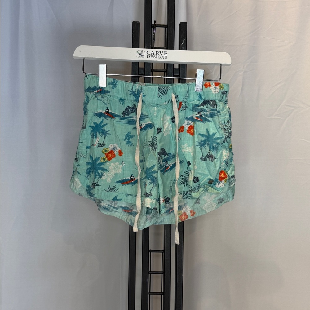 Roxy Aqua Tropical Print Women's Athletic Shorts